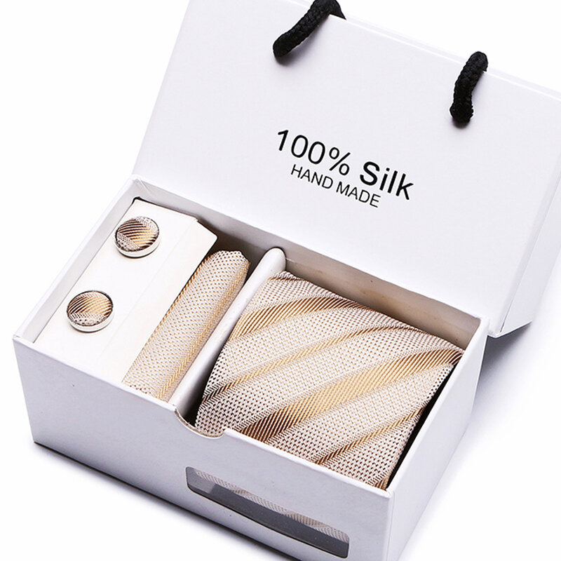 Joy alice-corbatas de alta calidad para hombre, conjunto de corbatas a rayas, caja de regalo, 8cm, novedad
