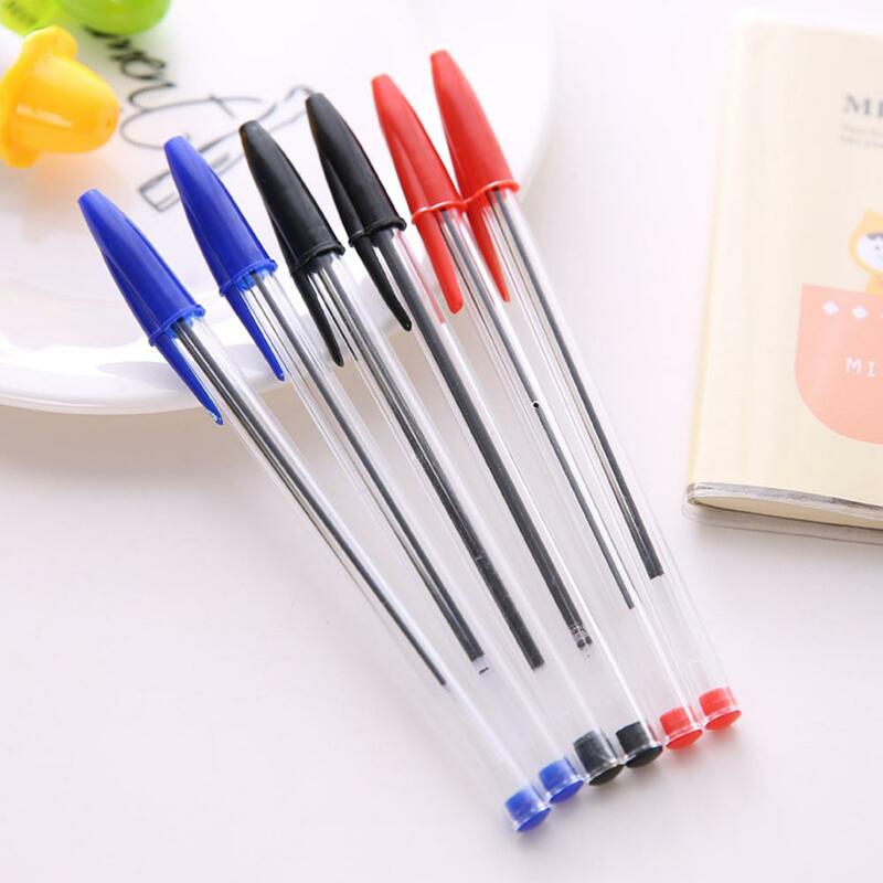 50pcs 1.0mm Medium Ballpoint Pens Ball Point Biros Red Blue Black Classical Appearance Perfect For School Students R30