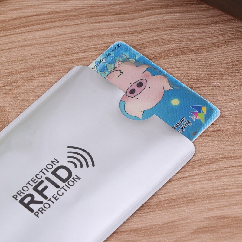 Chống Quét RFID Tay Bảo Vệ Tín Dụng Chứng Minh Thư Viền Nhôm Giá Đỡ Chống Quét Thẻ Tay