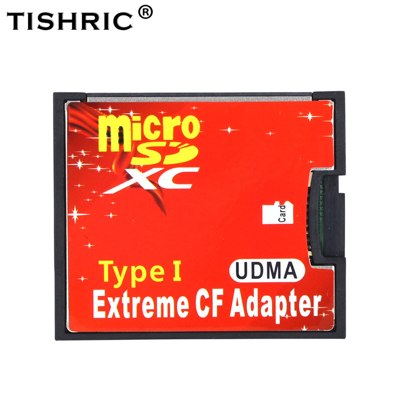 TISHRIC Micro SD TF do karta CF Adapter do MicroSD/HC do Compact Flash typu I czytnik kart pamięci konwerter do kamery