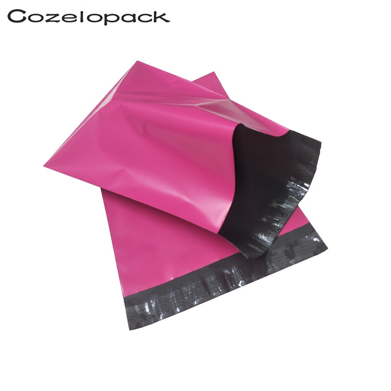 100 sztuk różowy Poly Mailer samoprzylepne Post Mailing pakiet Mailer klej Seal torba pocztowa torby na prezenty kurier przechowywania torby przewozowe