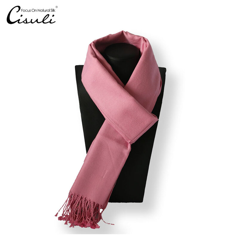 100% jedwabny aksamitny szalik zimowy dla kobiet 30cm x 180cm nowy szalik UNISEX szalik zimowy w kolorze różowym