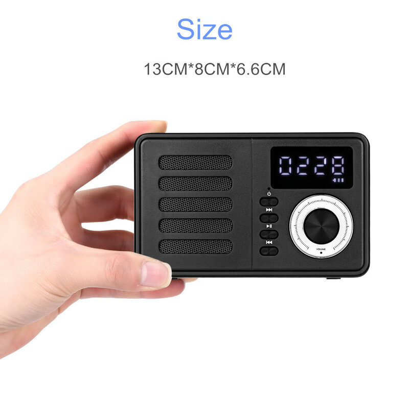 HYASIA réveil Bluetooth haut-parleur Portable FM radio Super basse Enceinte Bluetooth 4.2 sans fil haut-parleur USB téléphone haut-parleurs AUX