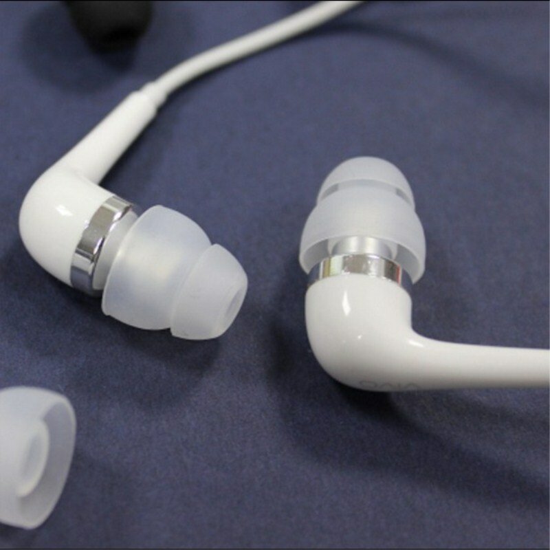 10pcs Silicone Ear Tips Ear Bud Earphone Replacement Two Layer In-Ear Earphone Earbuds Headset Earplug Pads Ear Gels M size