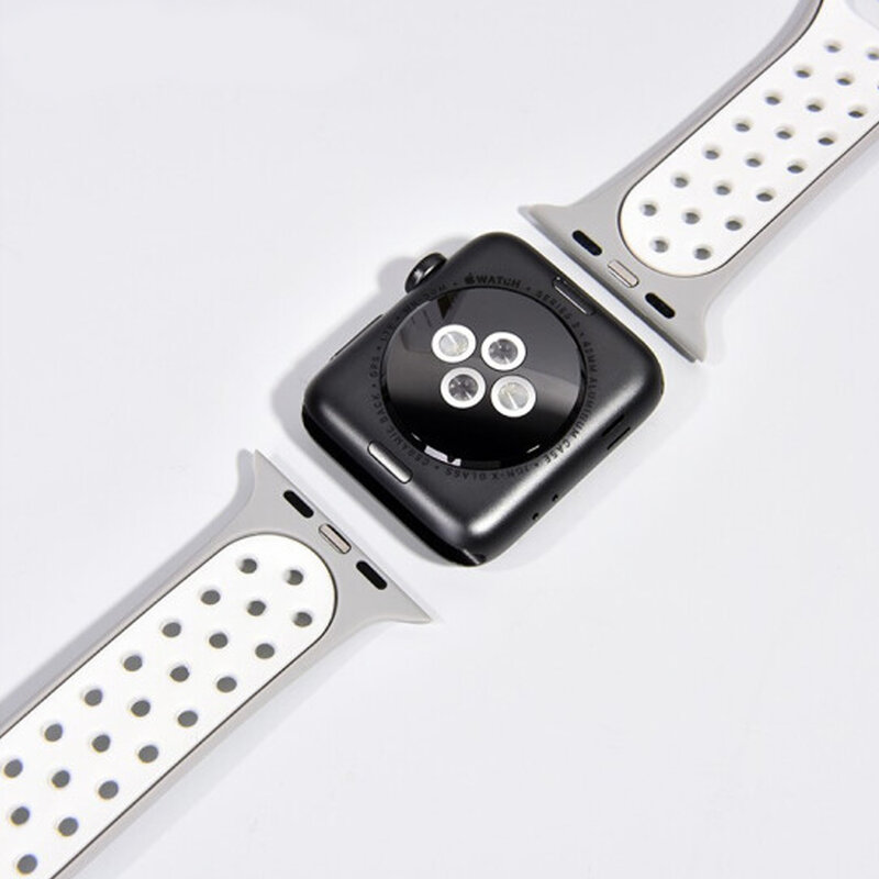 Pulseira do esporte para apple relógio de pulso banda 42mm 38mm 44mm 40mm iwatch relógio de maçã 5/4/3/2/1 silicone pulseira acessórios