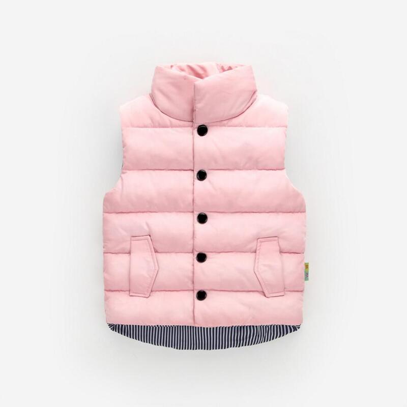 Outono inverno meninas casual colete jaqueta crianças outerwear casacos para meninas colete infantil bebê para baixo colete sem mangas crianças jaqueta quente