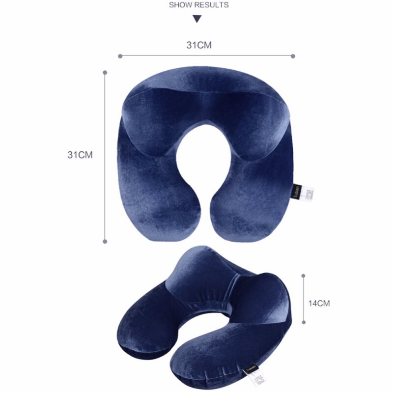U-vorm Reizen Kussen Voor Vliegtuig Opblaasbaar Nekkussen Reizen Accessoires 4 Kleuren Comfortabele Kussens Voor Sleep Thuis Textiel