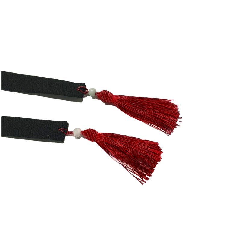 Huai merah warna benjolan mengikat rumbai katun dan linen dengan lebar pinggang sabuk gaun penutupan cummerbunds