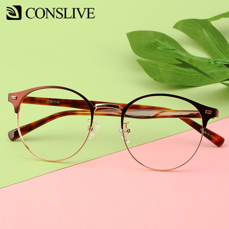 Оптические оправы для очков мужские и женские ретро очки с диоптриями прозрачные линзы винтажные круглые оправы для очков JS60019