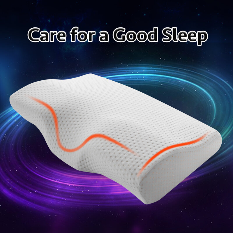 Memory Foam biancheria da letto cuscino protezione del collo rimbalzo lento Memory Foam cuscino a forma di farfalla salute collo cervicale dimensioni in 50*30CM