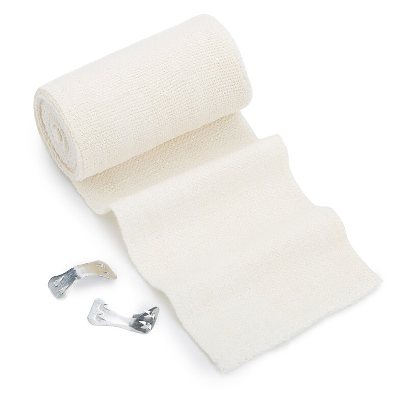 Vendaje elástico de algodón no autoadhesivo, vendaje para heridas hemostáticas, deportes, protección muscular, 7,5/10/15cm, 5 rollos