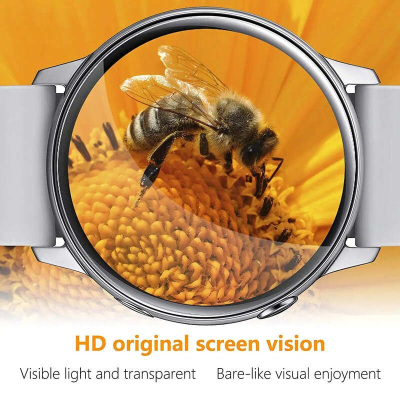 삼성 갤럭시 워치 액티브 2 용 화면 보호기, 44mm 40mm 3D HD 초박형 전체 보호 필름 시계 액세서리, 2 개입