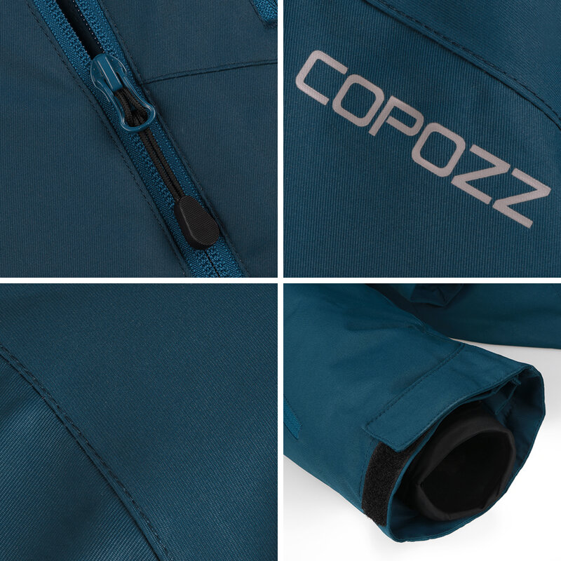 COPOZZ-Casaco de esqui com capuz impermeável para homens, parkas quentes, casaco de neve masculino, caminhadas, camping, esqui, snowboard, S-XXL tamanho, inverno