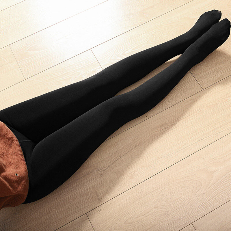 Nieuwe Winter Leggings Voor Vrouwen Hoge Taille Dik Fluwelen Stretch Leggings Effen Kleur Warm Casual Thermische Broek Elastische Panty