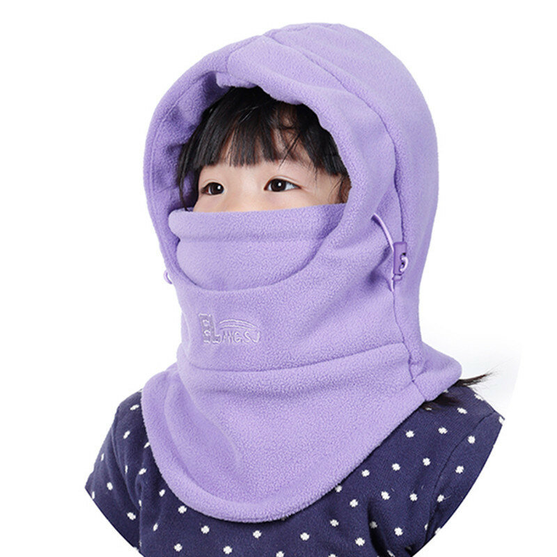 Hat kids winter hat children headgear double-layer thickened cold-proof warm hats windproof cap  scarf