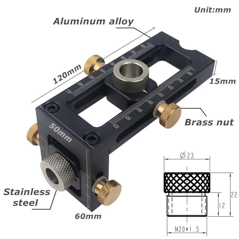 Concealed Flat Head Cross Pocket Hole Jig Hole Puncher Locator Doweling Jig For DIY Furniture Connecting Carpentry Tools