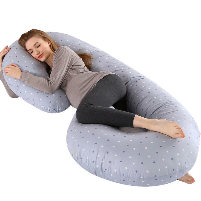 Cuscini per gravidanza cuscino a forma di C per tutto il corpo con fodera rimovibile cuscino per maternità cuscino laterale per la vita cuscino laterale per il sonno della donna