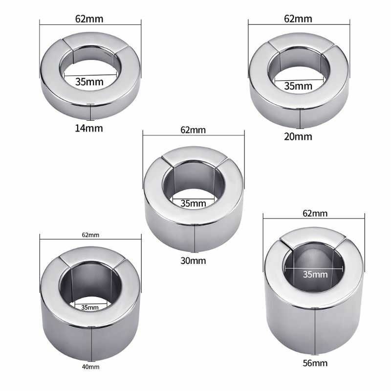 Metal Scrotum Pendant Ball Stretcher Testis Weight Cock Ring Penis Restraint Stainless Steel Sex Toys for Men F42C