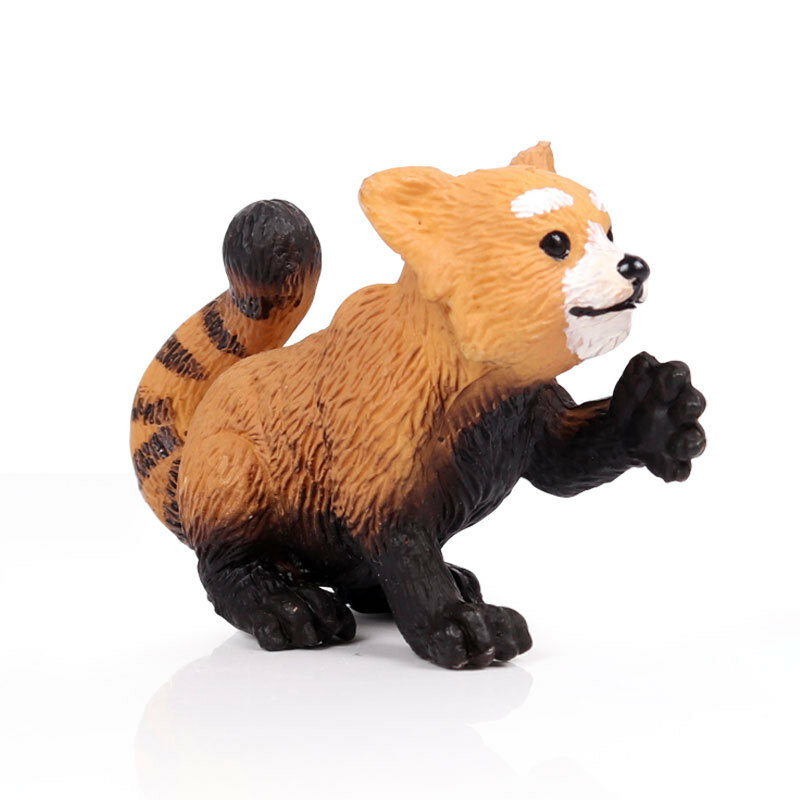 น่ารัก Miniature Figurines Raccoon สีแดง Panda Solid จำลองสัตว์รุ่น PVC Action Figure Collection เครื่องประดับเด็กของเล่นของขวัญ