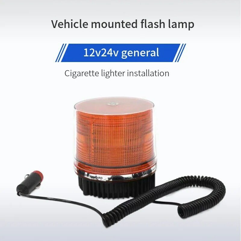 Magnes sufit zamontowana w samochodzie ostrzeżenie lampa błyskowa LED samochodowe urządzenie inżynieryjne ciężarówka flash 12v24v wtyczka zapalniczki