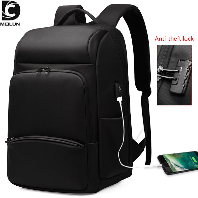 DC.meilun 2020 nowy Anti-theft Lock plecak męska USB ładowania 17 cal torba na laptopa wodoodporny plecak podróżny mężczyzna mochila a2721