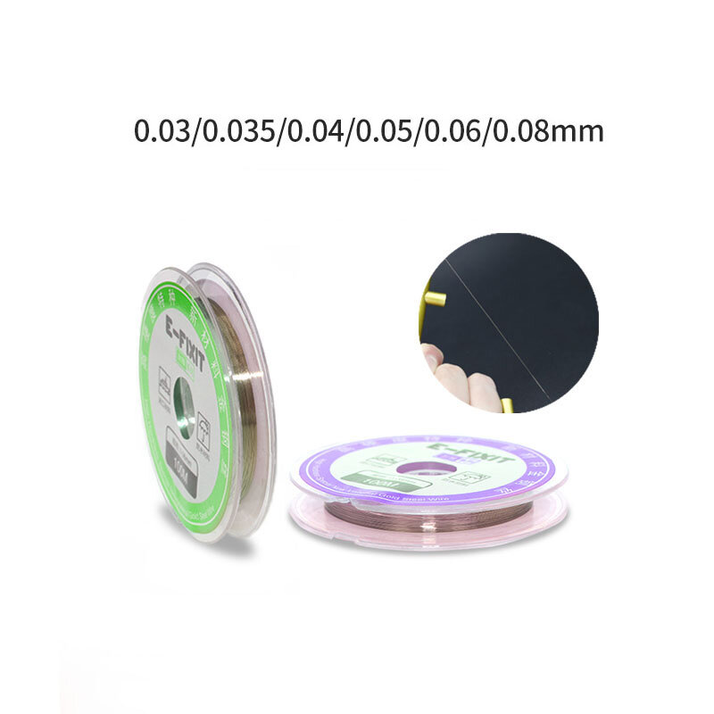 100M LCD Screen Separation Wire Alloys Steel line for Curved OLED Broken Glass Cutting Remove Mobile Phone Tablets Repair tool