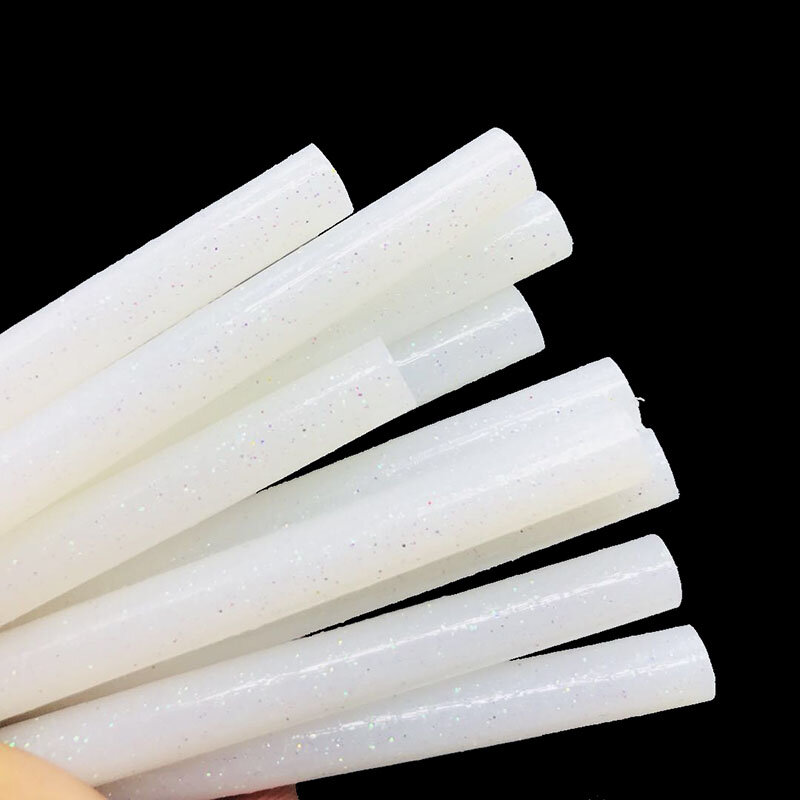 Glitter Flash White Color Hot Melt Glue Sticks 7mm For Glue Gun High Viscosity Adhesive Repair Tool DIY Art Craft Hand Tool
