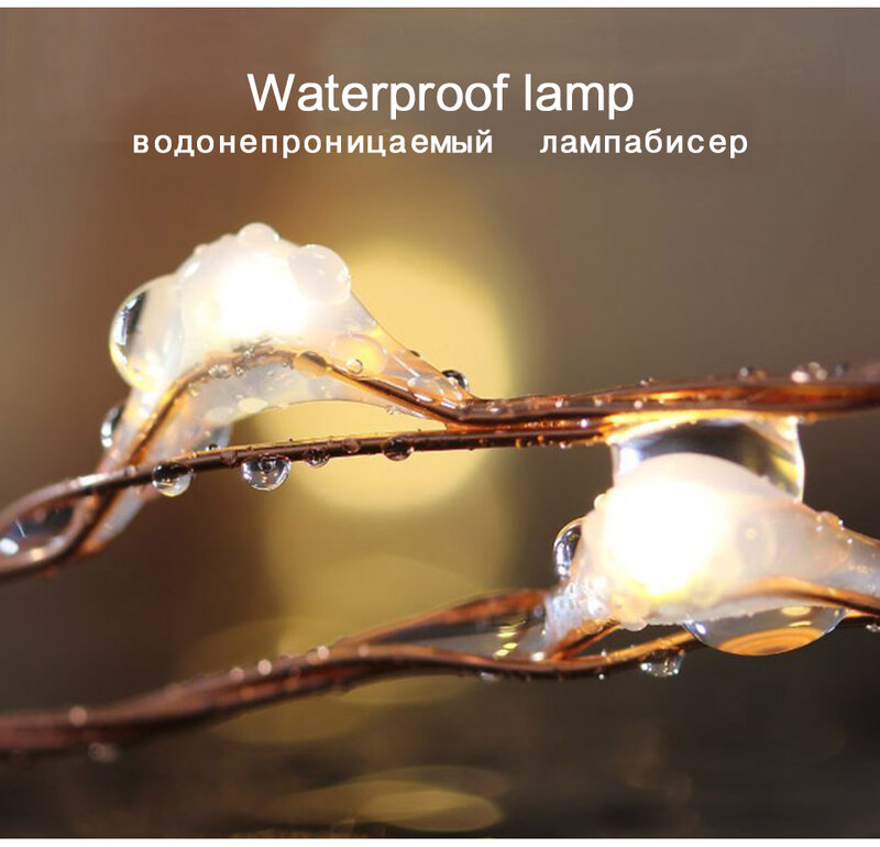 2/5/10M USB LED Lampu Tali Tembaga Perak Kawat Karangan Bunga Cahaya Tahan Air Peri Lampu untuk Natal Dekorasi Pesta Pernikahan