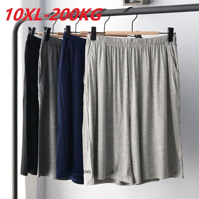 Plus Size 10XL 200Kg Mannen Shorts Losse Casual Zomer Modale Thuis Grote Slaap Broek Stretch Comfortabele Broek