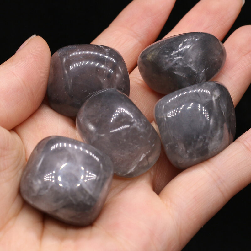 หินธรรมชาติอัญมณีสีดำคริสตัลหยาบปลาเครื่องประดับตกแต่งเครื่องประดับเล่นของเล่นเด็กตัวอย่างของขวัญ20-30มม.