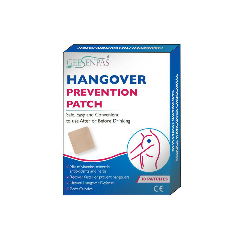 30pcs/Box Drunkenness Relief Patch Recover Faster Prevent Hangovers Chinese Medicine Effective Reduce Alcohol Damage Anti-hangov