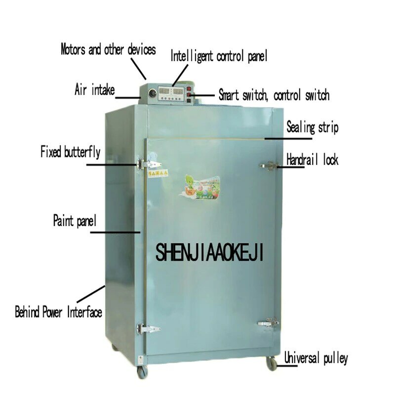 Deshidratador eléctrico de alimentos de 12 capas, Máquina secadora de alimentos para mascotas, tostador de pimienta, fruta, verdura, patata dulce