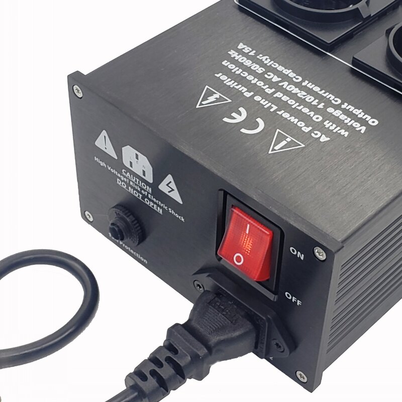 MATIHUR e-TP80 Audio Noise AC Power Filter Power Conditioner Power Purifier Surge Protection with EU Outlets Power Strip