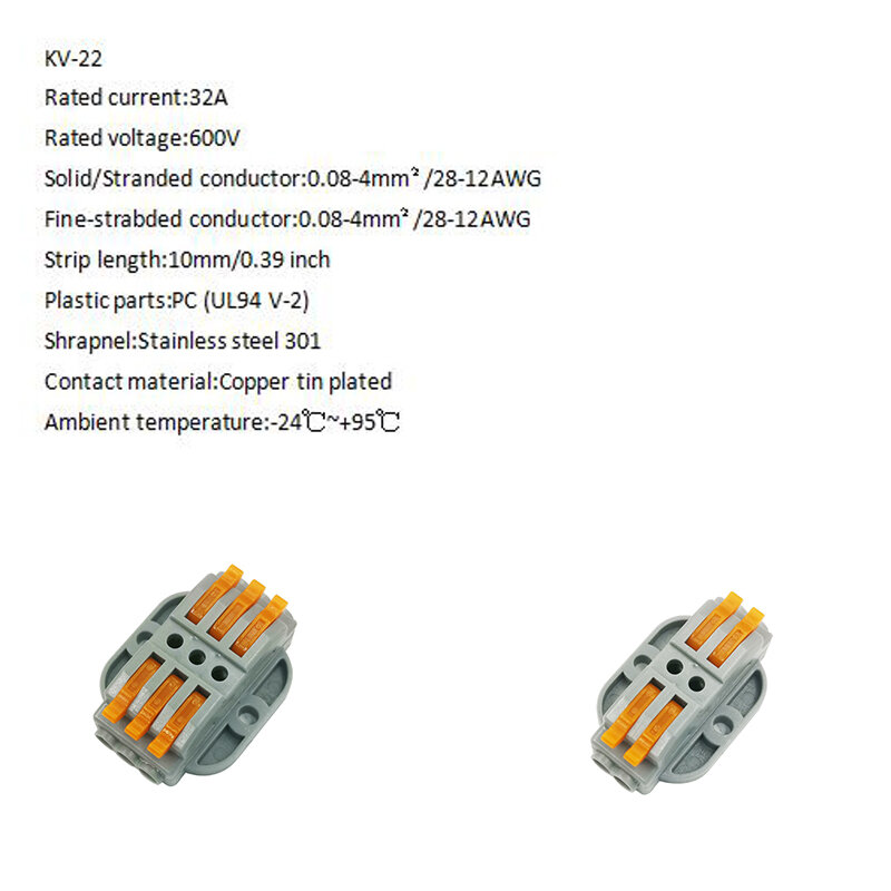 Conector de fio 1 peça, equipamento elétrico de bloco de terminais de fiação rápida de encaixe universal 2/3/4/5/6/8 pinos