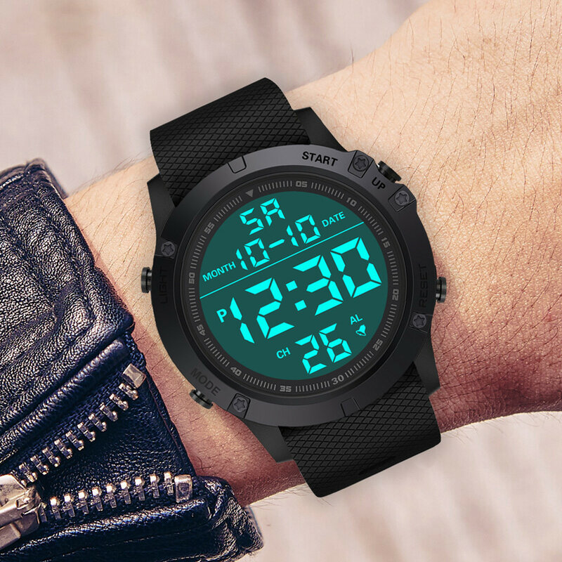남성 밀리터리 스포츠 시계 럭셔리 Led 디지털 방수 시계, 30m 방수 캐주얼 스포츠 손목 시계