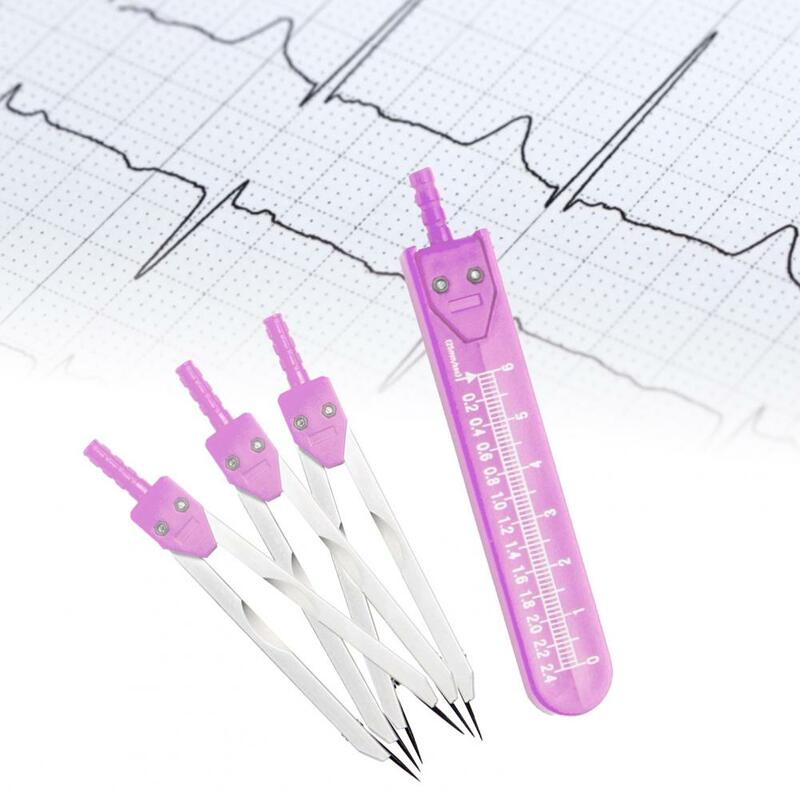 Calibradores EKG ABS ignífugos ajustables, herramienta de medición para electrocardiograma