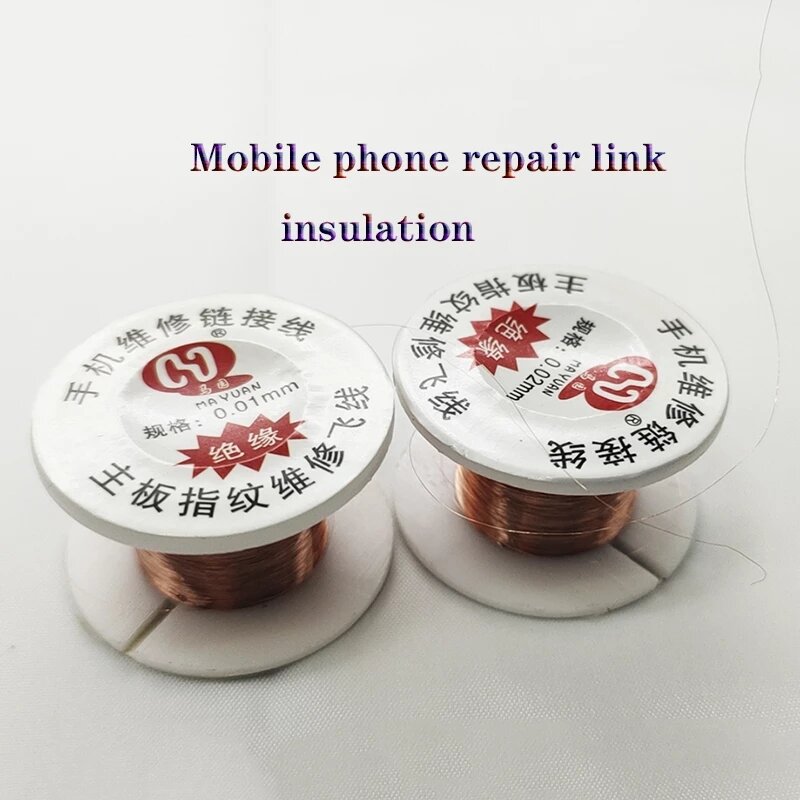 Ma yuan 0.01mm 0.02mm fio de cobre isolado, ligação em ponte reparo pcb, para placa-mãe de iphone tablet, ferramentas de reparo de soldagem pcb