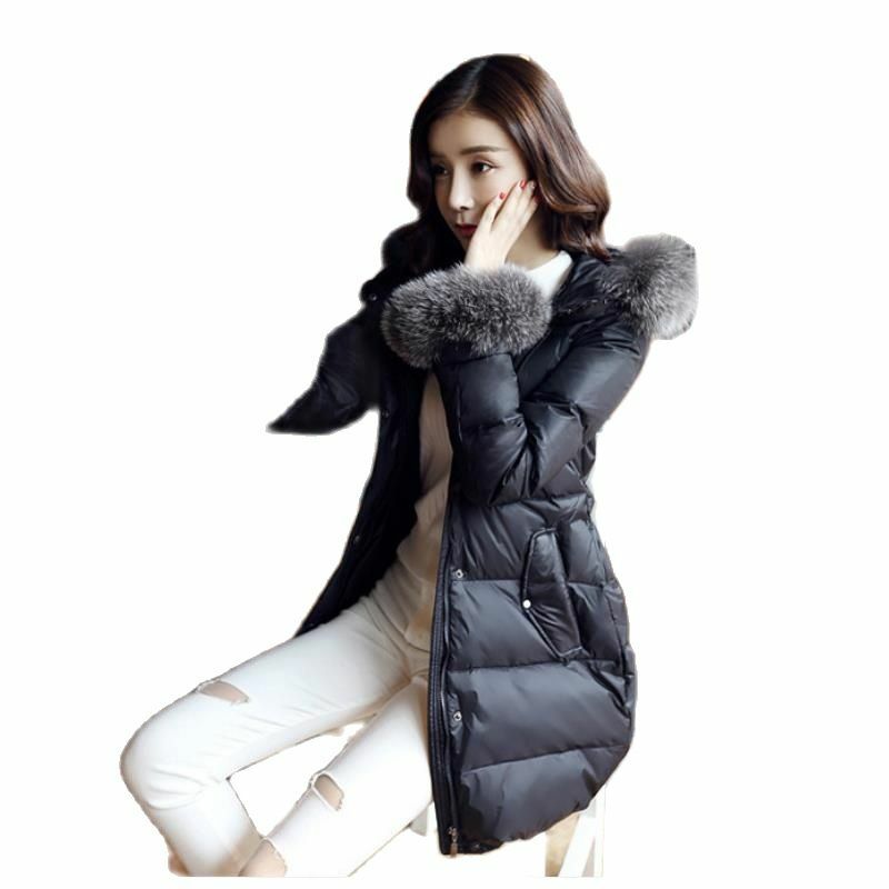 スタイル冬コートの女性の毛皮服シープスキン長袖女性100% キツネの毛皮のコート冬のフード付きコートサイズM-XXXXXL
