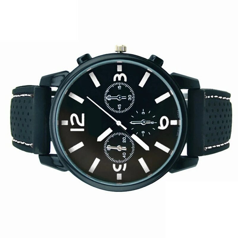 Moda męska pasek silikonowy dekoracyjny Dail analogowy zegarek kwarcowy mas-culino modny zegarek męski duża tarcza Militarys