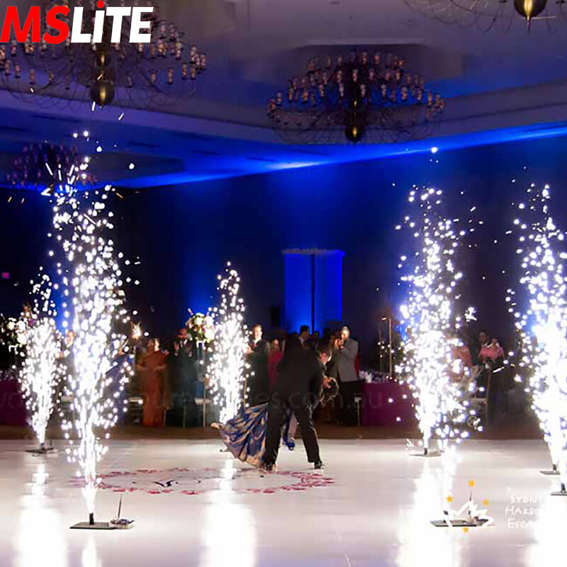Lanzador de fuegos artificiales en frío para escenario/equipo de decoración de boda, plástico sintético ABS, material en caja, paquete