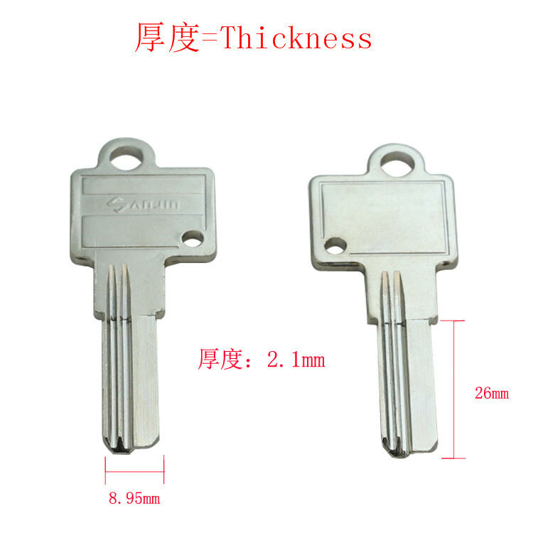 B501 após o serralheiro, conjunto de chaves em branco para porta de casa, fabricado em latão