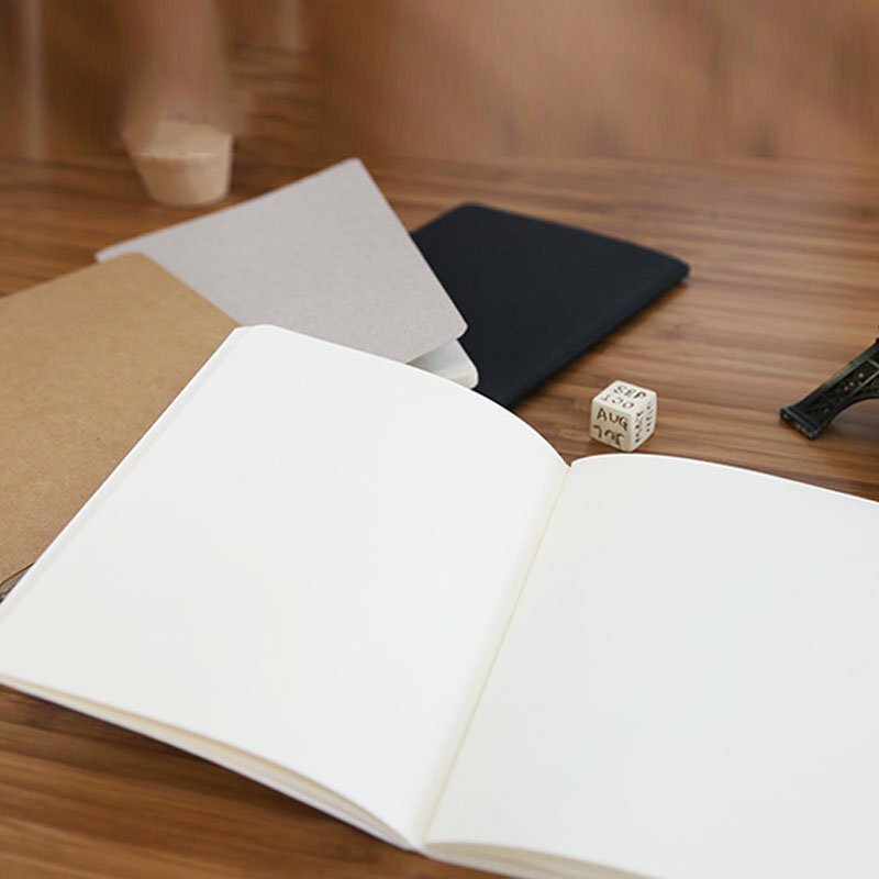 2024 buku catatan kerajinan perlengkapan kantor buku harian DIY Retro kertas Kraft buku Memo kosong buku sketsa Notepad