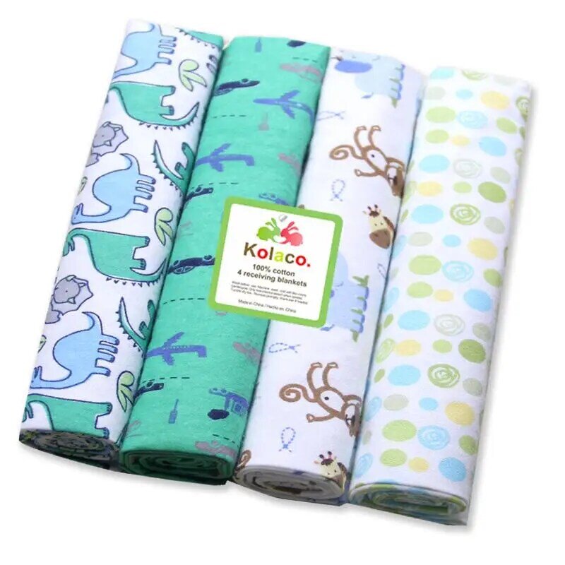 Комплект постельного белья для новорожденных, 4 шт./лот, 76x76 см, из 100% хлопка и фланели