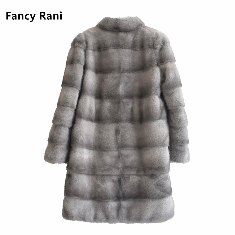 Casaco de pele de vison natural real para mulheres, jaqueta de couro longa inverno, roupas femininas luxuosas, frio especialmente promocional, 2023