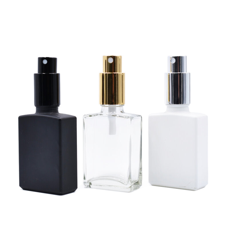 Puste kosmetyki kolor niezbędne butelki do oleju z kroplomierzem perfumy w sprayu makijaż Toner matowy czarny biały pojemnik do pielęgnacji skóry