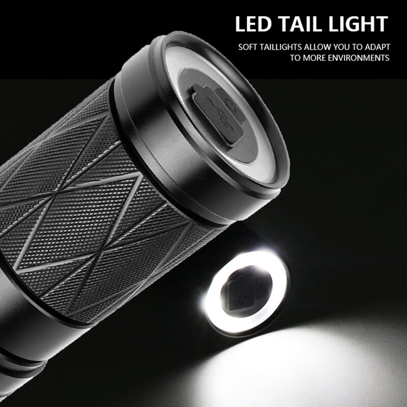 Linterna de doble cabeza Led superbrillante XHP90.2 linterna de trabajo recargable impermeable con zoom