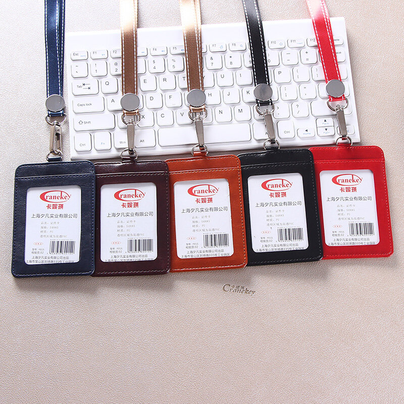 作業カードカバー革胸カードカバー胸タグカバーアクセス制御カードカバー