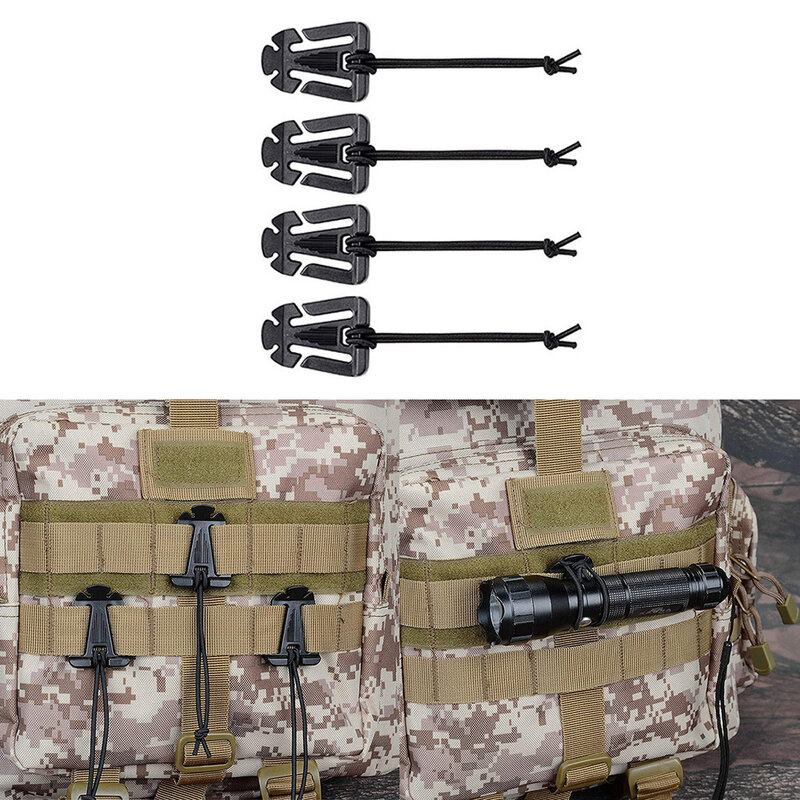 Мини-набор аксессуаров Molle для тактического рюкзака, жилет с поясом, брелок, D-образное кольцо, карабин, Grimlock, зажим для шестерни Molle