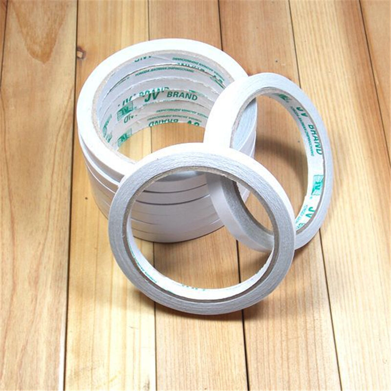 DL Wholesale double-sided adhesive white 10mm wide double-sided adhesive force thin tape double side tape stationery small gift 