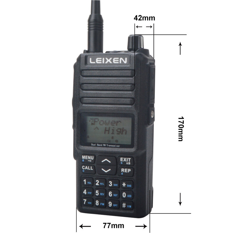 LEIXEN UV-25D 20W Real 10-20KM Walkie Talkie VHF 136-174MHz UHF 400-480MHz Dual Band Dual Standby Dual Reception VOX FM Radio